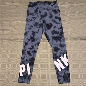 PINK Victoria's Secret Navy Tie-Dye Leggings